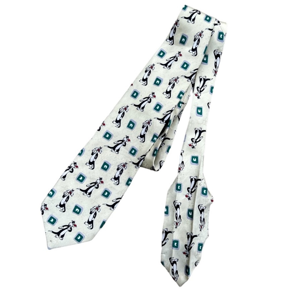 Looney Tunes Merrie Melodies Sylvester The Cat Men’s Silk Neck Tie